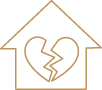 Broken Heart House Icon