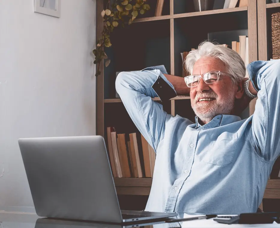 Man Browsing Timeshare Properties for Sale by Name